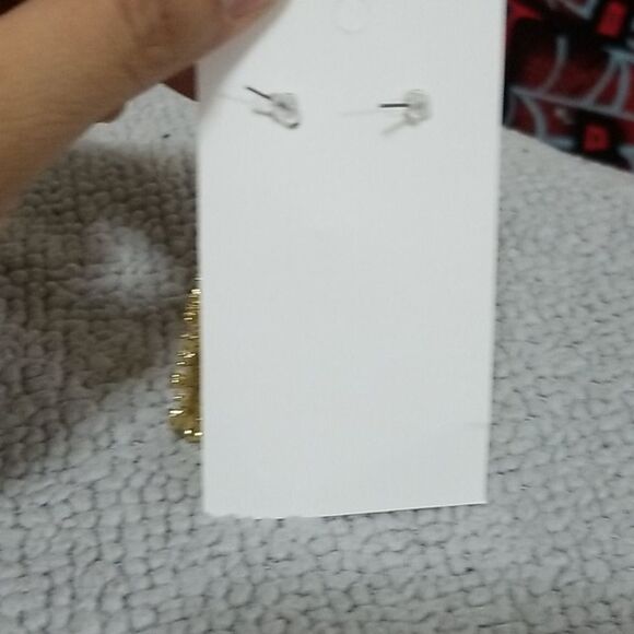 Women Vintage style Large Geometric Drop Dangle Gold Earrings - Picture 5 of 9